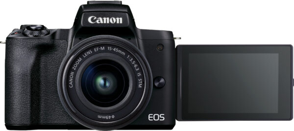 Appareil photo hybride Canon EOS M50 Mark II noir + objectif EF-M 15-45mm f/3.5-6.3 IS STM graphite (4728C007AA) – Image 2