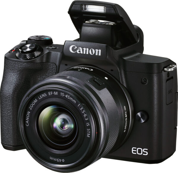 Appareil photo hybride Canon EOS M50 Mark II noir + objectif EF-M 15-45mm f/3.5-6.3 IS STM graphite (4728C007AA) – Image 3