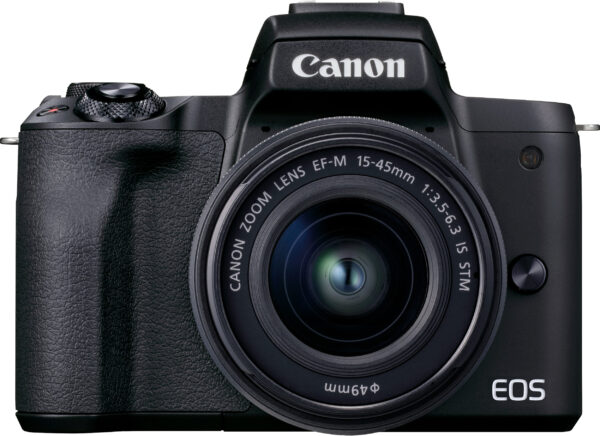 Appareil photo hybride Canon EOS M50 Mark II noir + objectif EF-M 15-45mm f/3.5-6.3 IS STM graphite (4728C007AA)