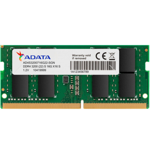 Barrette mémoire ADATA SO-DIMM 16GB DDR4 3200 MHz - PC Portable (AD4S320016G22-RGN)