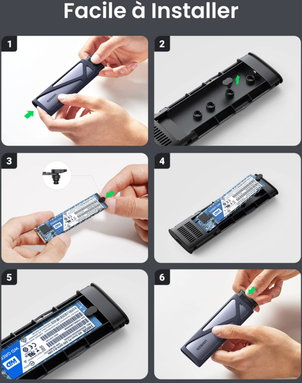 Boitier disque dur SSD externe Ugreen Nvme M2 (10902) – Image 2