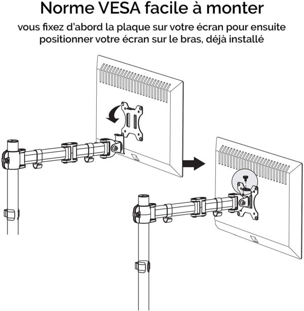 Bras porte-écran double - Fellowes Reflex (8502601) – Image 10