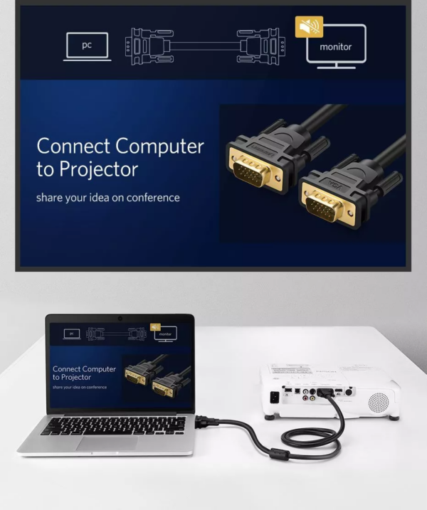 Câble Ugreen VGA Mâle vers Mâle - 3 mètres (11631) – Image 2