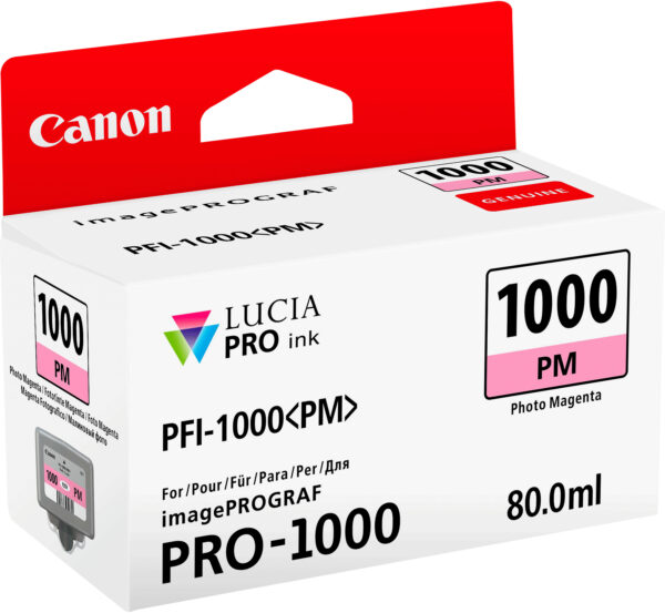 Canon PFI-1000PM Magenta photo - Cartouche d'encre Canon d'origine (0551C001AA) – Image 2