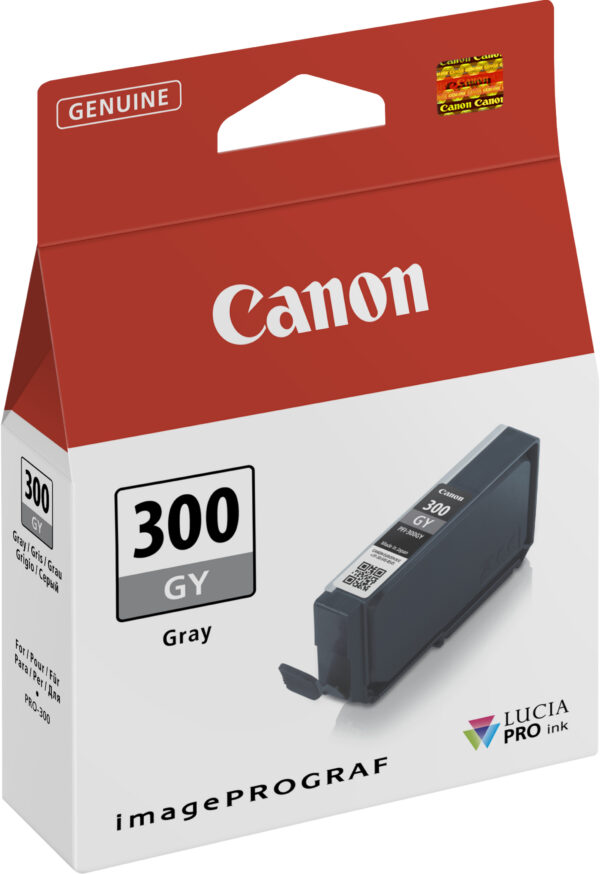 Canon PFI-300GY Gris - Cartouche d'encre Canon d'origine (4200C001AA)