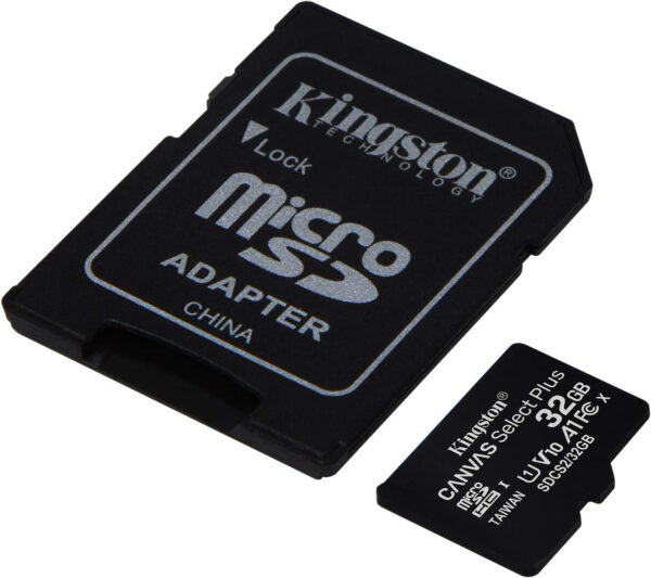 Carte mémoire Kingston Canvas Select Plus 32 Go MicroSDHC UHS-I Classe 10 (SDCS2/32GB) – Image 3