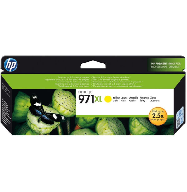 HP 971XL Jaune - Cartouche d'encre grande capacité HP d'origine (CN628AE)