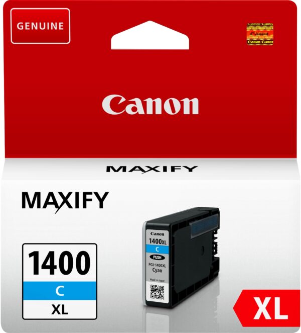 Canon PGI-1400XL C Cyan - Cartouche d'encre grande capacité Canon d'origine (9202B001AA) – Image 3