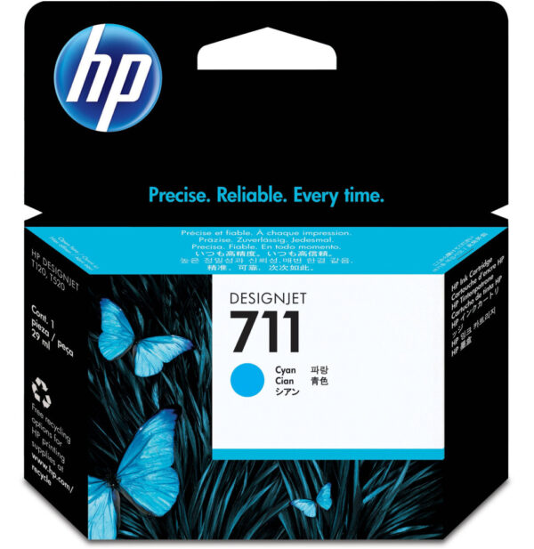 HP 711 Cyan - Cartouche d'encre HP d'origine (CZ130A)