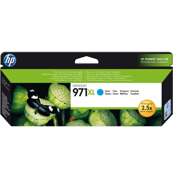 HP 971XL Cyan - Cartouche d'encre HP d'origine (CN626AE)