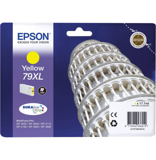 Prix Epson 79XL Jaune - Cartouche d'encre Epson "TOUR DE PISE" d'origine (C13T79044010) -  - 