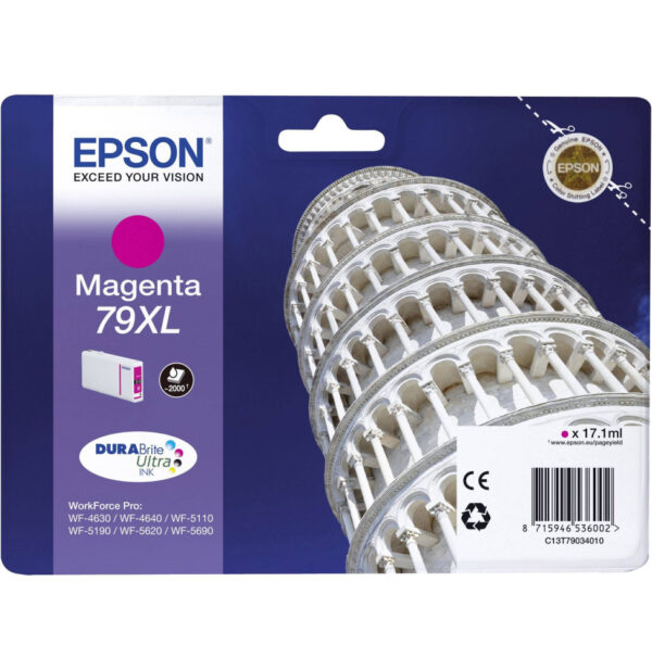 Epson 79XL Magenta - Cartouche d'encre Epson "TOUR DE PISE" d'origine (C13T79034010)