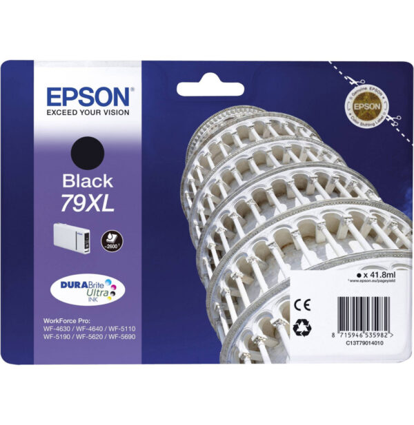 Prix Epson 79XL Noir - Cartouche d'encre Epson "TOUR DE PISE" d'origine (C13T79014010) -  - 