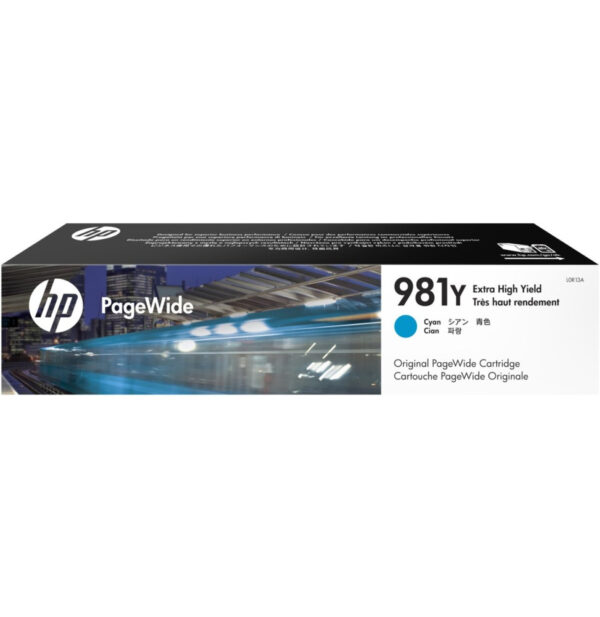 Prix HP 981Y Cyan - Cartouche PageWide très haut rendement HP d'origine (L0R13A) -  4512.00 -  4512.00