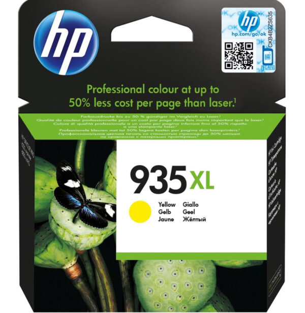 HP 935XL Jaune - Cartouche d'encre grande capacité HP d'origine (C2P26AE)