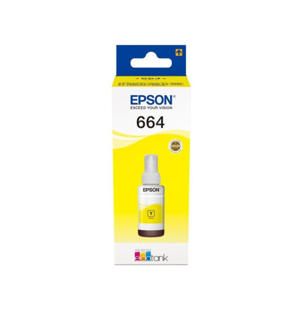 Prix Epson 664 Y (T6644) Jaune - Bouteille d'encre Epson d'origine (C13T66444A) -  151.00 -  151.00