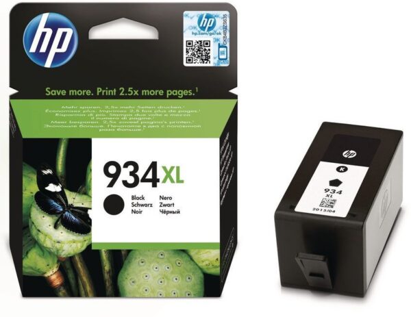 HP 934XL Noir - Cartouche d'encre grande capacité HP d'origine (C2P23AE) – Image 2