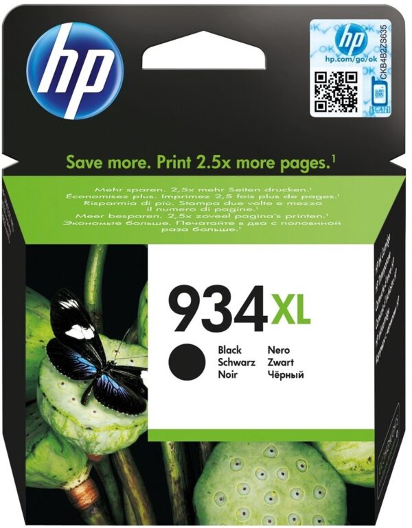 HP 934XL Noir - Cartouche d'encre grande capacité HP d'origine (C2P23AE)