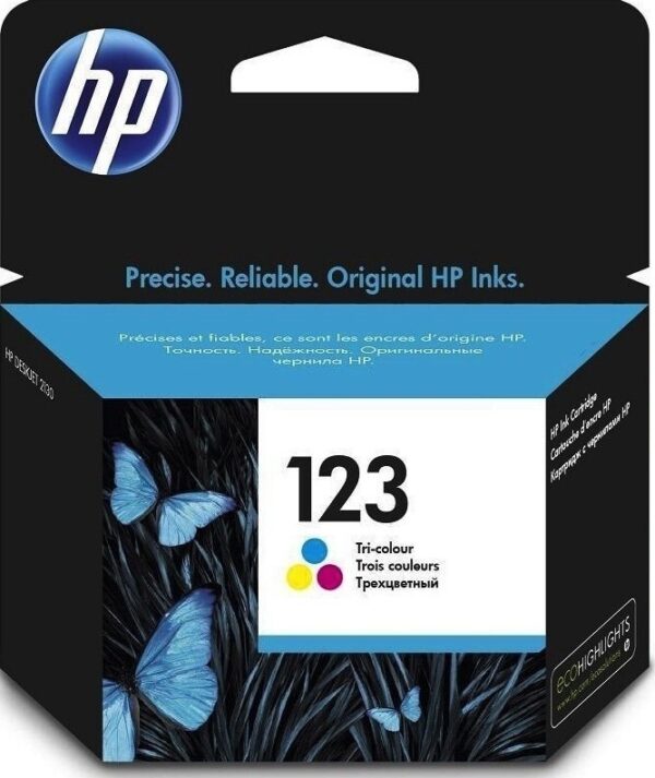 HP 123 trois couleurs - Cartouche d'encre HP d'origine (F6V16AE)