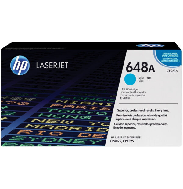 HP 648A Cyan (CE261A) - Toner HP LaserJet d'origine