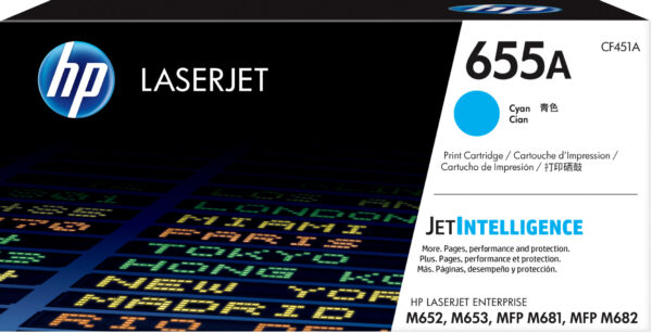 HP 655A Cyan (CF451A) - Toner HP LaserJet d'origine