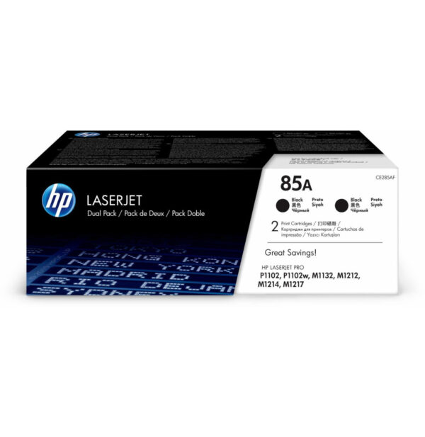 HP 85A Noir (CE285AF) - Pack de 2 toners HP LaserJet d'origine