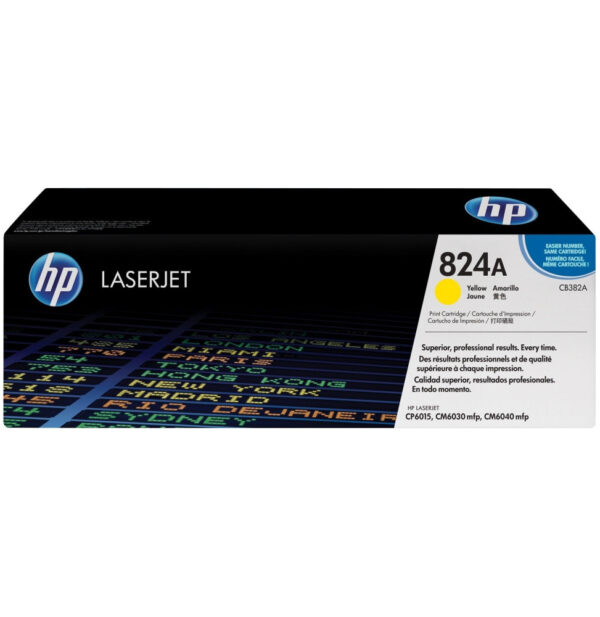 HP 824A Jaune (CB382A) - Toner HP LaserJet d'origine