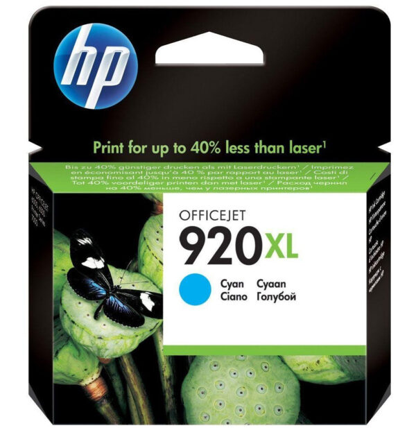 HP 920XL Cyan - Cartouche d'encre grande capacité HP d'origine (CD972AE)