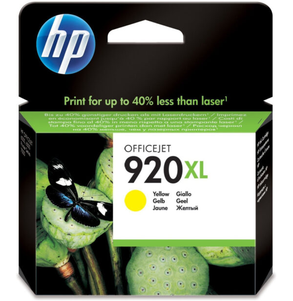 Prix HP 920XL Jaune - Cartouche d'encre grande capacité HP d'origine (CD974AE) -  444.00 -  444.00