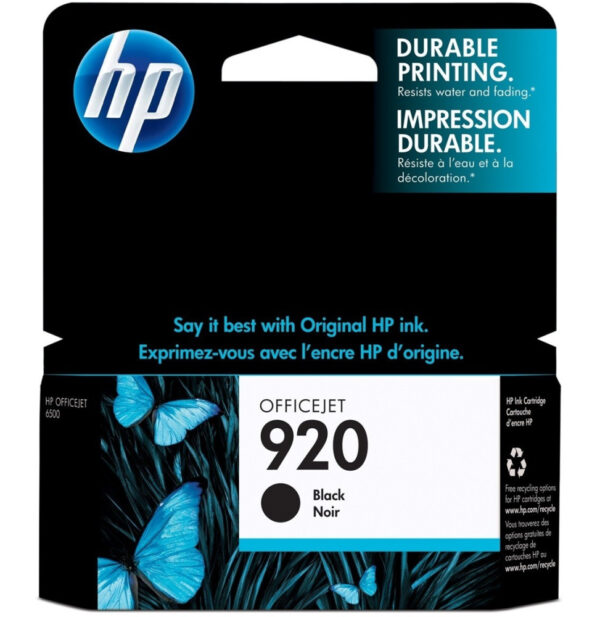 Prix HP 920 Noir - Cartouche d'encre HP d'origine (CD971AE) -  335.00 -  335.00