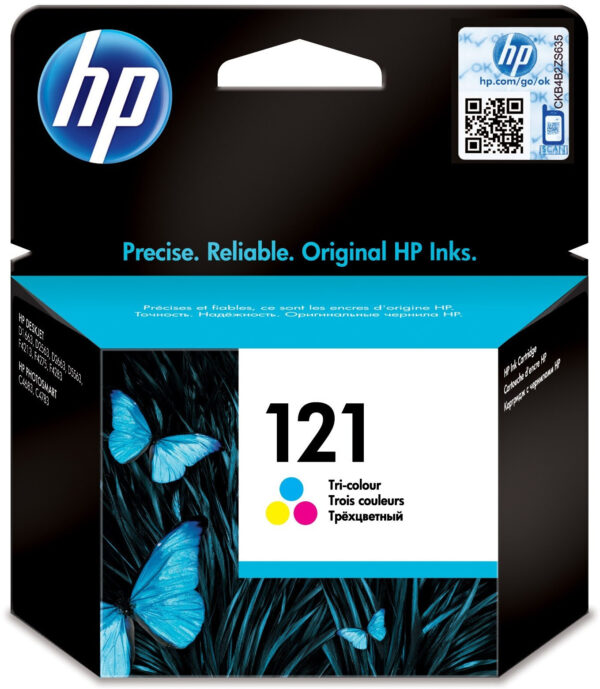 HP 121 trois couleurs - Cartouche d'encre HP d'origine (CC643HE)