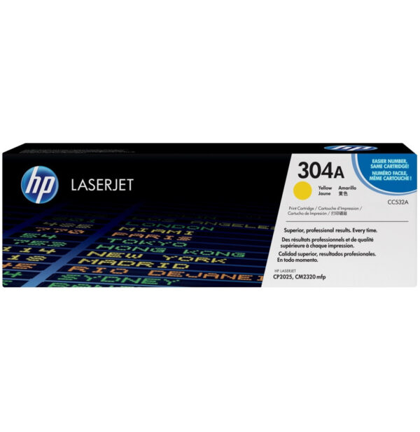 HP 304A Jaune (CC532A) - Toner HP LaserJet d'origine