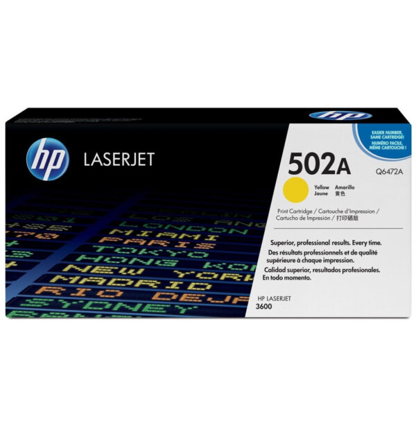 HP 502A Jaune (Q6472A) - Toner HP LaserJet d'origine