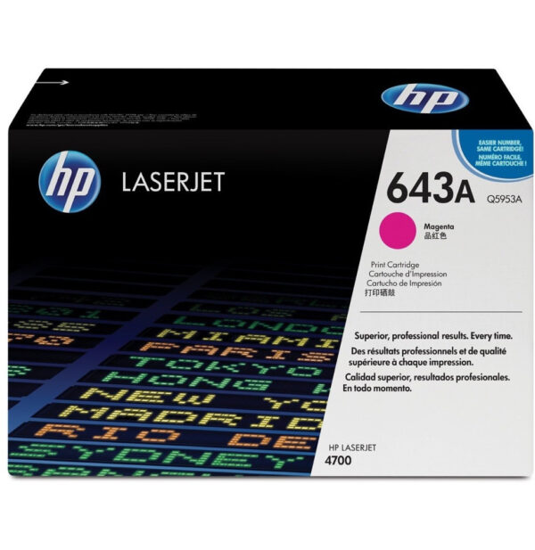 Prix HP 643A Magenta (Q5953A) - Toner HP LaserJet d'origine -  7104.00 -  7104.00