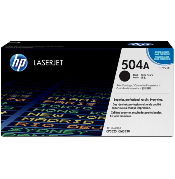 HP 504A Noir (CE250A) - Toner HP LaserJet d'origine