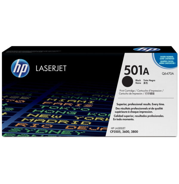 HP 501A Noir (Q6470A) - Toner HP LaserJet d'origine