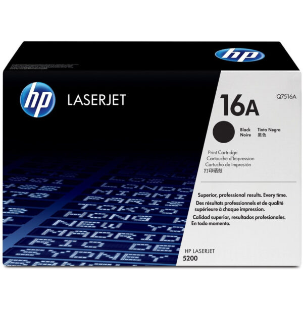 Prix HP 16A Noir (Q7516A) - Toner HP LaserJet d'origine -  4656.00 -  4656.00