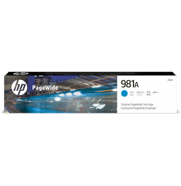 HP 981A Cyan - Cartouche PageWide HP d'origine (J3M68A)