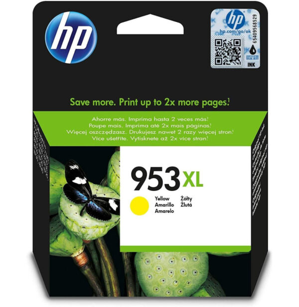 Prix HP 953XL Jaune - Cartouche d'encre grande capacité HP d'origine (F6U18AE) -  784.00 -  784.00