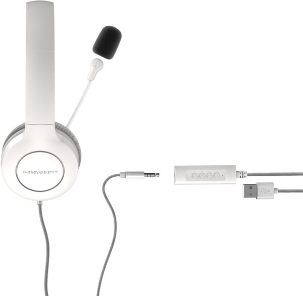 Prix Casque Energy Sistem Office 3 Blanc - Jack 3,5 mm / USB (452156) -  431.00 -  431.00 – Image 2