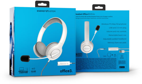 Prix Casque Energy Sistem Office 3 Blanc - Jack 3,5 mm / USB (452156) -  431.00 -  431.00 – Image 7