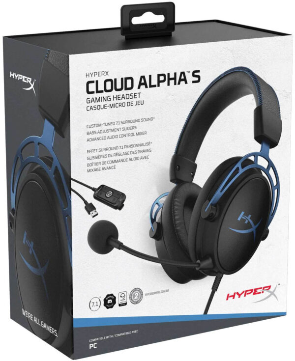 Casque-micro HyperX Cloud Alpha S HX-HSCAS-BL/WW - Jack 3,5 mm / USB (4P5L3AA) – Image 8