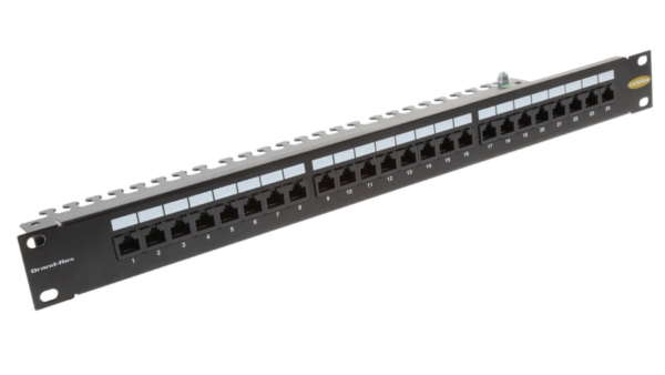 Panneau de brassage UTP 24 ports CaT 6 plein (C6CPNLU24012M)