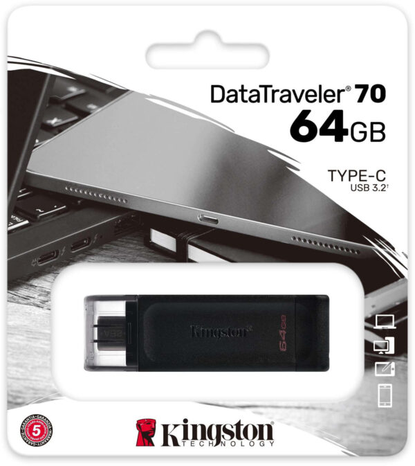 Prix Clé USB Kingston DataTraveler 70 USB-C - 64 Go (DT70/64GB) -  75.00 -  75.00 – Image 3