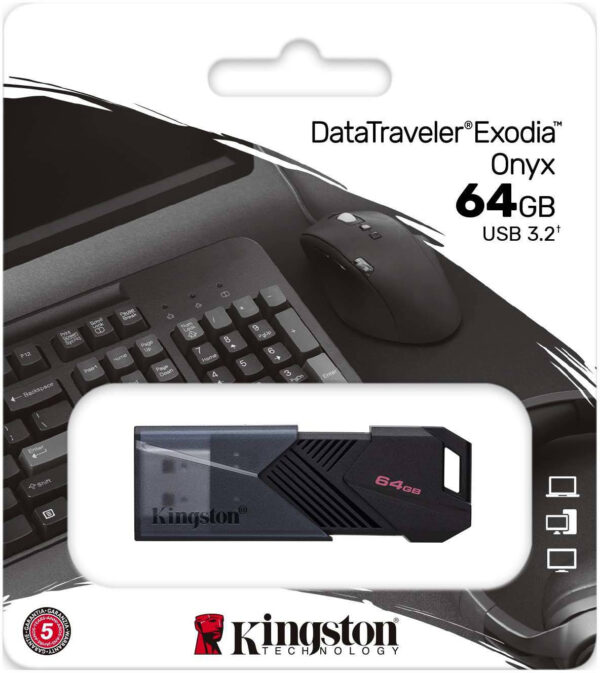 Clé USB Kingston DataTraveler Exodia Onyx USB Type-A 3.2 Gen1 - 64 Go (DTXON/64GB) – Image 3