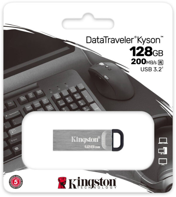 Clé USB Kingston DataTraveler Kyson USB Type-A 3.2 Gen1 - 128 Go (DTKN/128GB) – Image 3