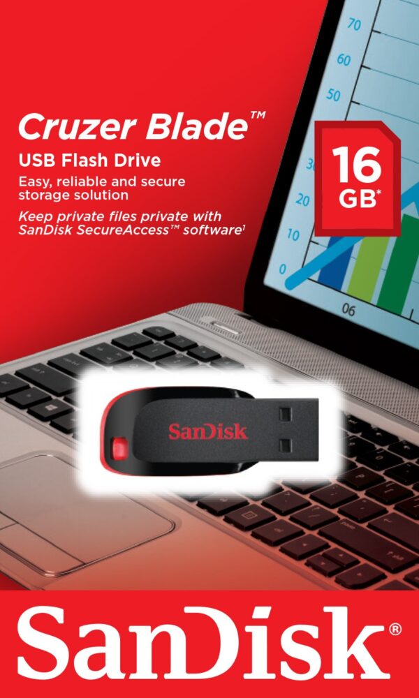 Clé USB SanDisk USB 2.0 - 16 Go (SDCZ50-016G-B35) – Image 2