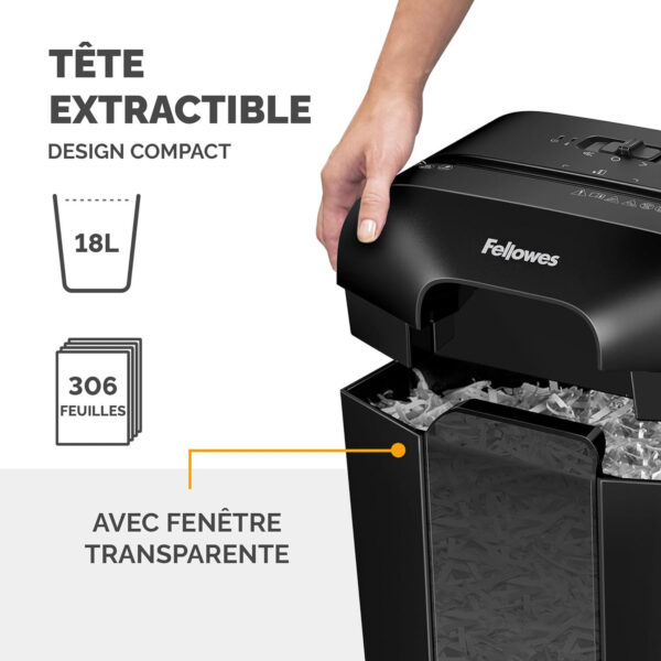 Destructeur Fellowes Powershred® LX70 Coupe-Croisée (4407501) – Image 4