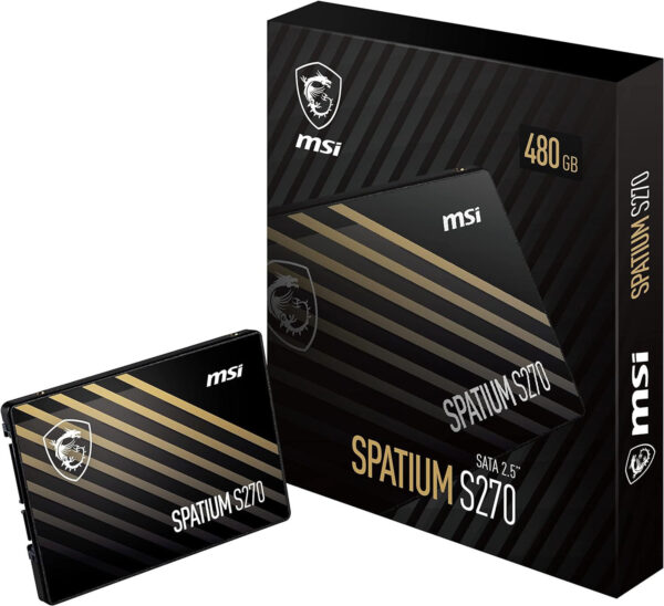 Prix Disque Dur interne SSD MSI Spatium S270 SATA 2.5” 480GB (S78-440E350-P83) -  -  – Image 2