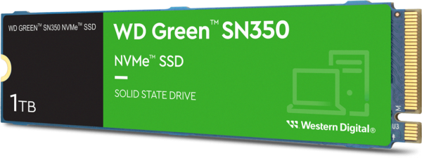 Disque dur interne SSD WD Green SN350 M.2 2280 PCI 3D NAND NVMe 1 To (WDS100T3G0C-00AZL0) – Image 2